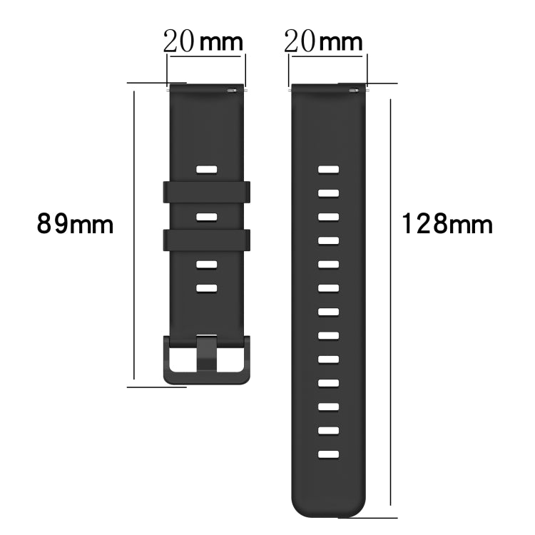 For Huawei Watch GT2 42mm 20mm Concave Striped Slicone Watch Band(Grayish Green)