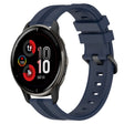 Compatible with Garmin Venu 2 Plus 20mm Concave Striped Slicone Watch Band(Navy Blue)