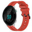 Compatible with Garmin Compatible witherunner 158 20mm Concave Striped Slicone Watch Band(Red)