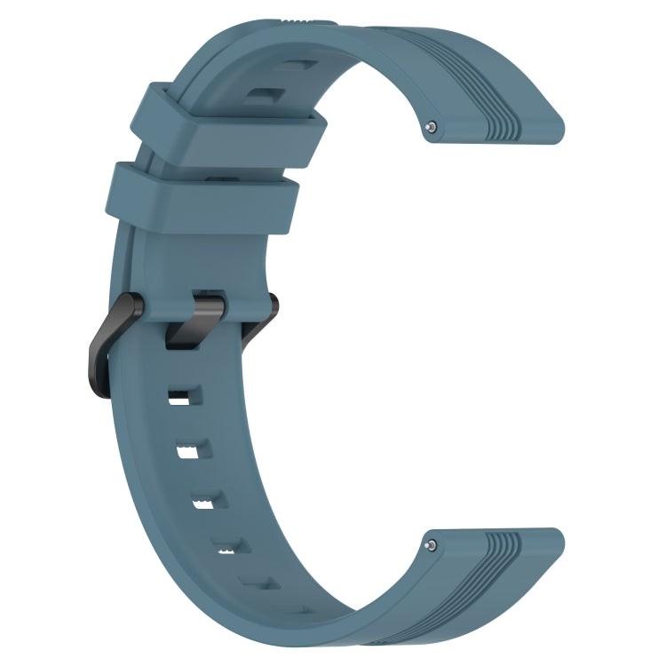 Compatible with Garmin Compatible witherunner 158 20mm Concave Striped Slicone Watch Band(Rock Cyan)