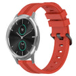 Compatible with Garmin Garminmove Luxe 20mm Concave Striped Slicone Watch Band(Red) - free shipping - PMC TechLife - Order now!