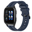Compatible with Garmin Compatible witherunner Sq2 20mm Concave Striped Slicone Watch Band(Navy Blue)