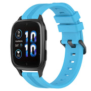 Compatible with Garmin Compatible witherunner Sq2 20mm Concave Striped Slicone Watch Band(Sky Blue)
