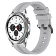For Samsung  Galaxy Watch 4 Classic 42mm 20mm Concave Striped Slicone Watch Band(Grey)