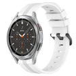For Samsung  Galaxy Watch 4 Classic 46mm 20mm Concave Striped Slicone Watch Band(White)