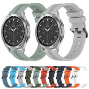 For Samsung  Galaxy Watch 4 Classic 46mm 20mm Concave Striped Slicone Watch Band(Orange)