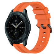 For Samsung Galaxy Watch 42mm 20mm Concave Striped Slicone Watch Band(Orange)