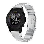 Compatible with Garmin Descent G1 22mm Tortoise Shell Stainless Steel Watch Band(Silver)