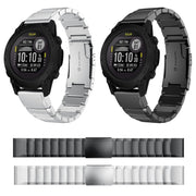 Compatible with Garmin Descent G1 22mm Tortoise Shell Stainless Steel Watch Band(Silver)