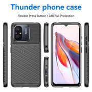For Redmi 12C Thunderbolt Shockproof TPU Protective Soft Phone Case(Black)