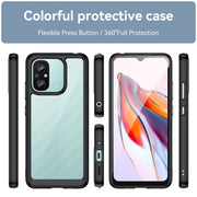 For Xiaomi Redmi 12C Colorful Series Acrylic + TPU Phone Case(Black)