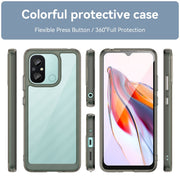 For Xiaomi Redmi 12C Colorful Series Acrylic + TPU Phone Case(Transparent Grey)