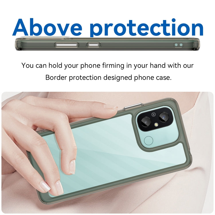 For Xiaomi Redmi 12C Colorful Series Acrylic + TPU Phone Case(Transparent Grey)