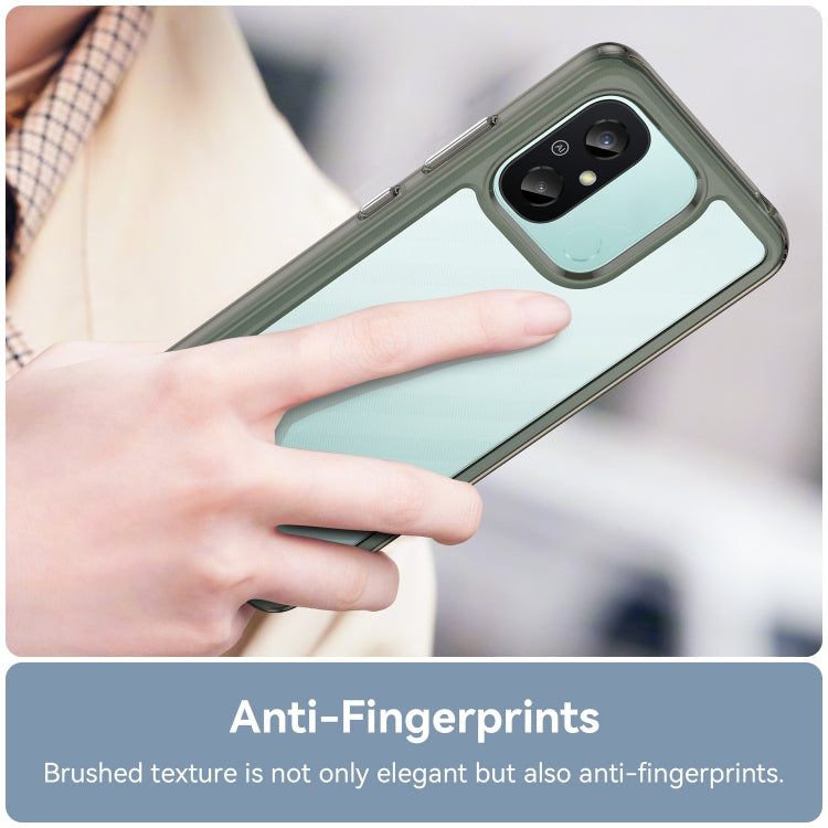 For Xiaomi Redmi 12C Colorful Series Acrylic + TPU Phone Case(Transparent Grey)