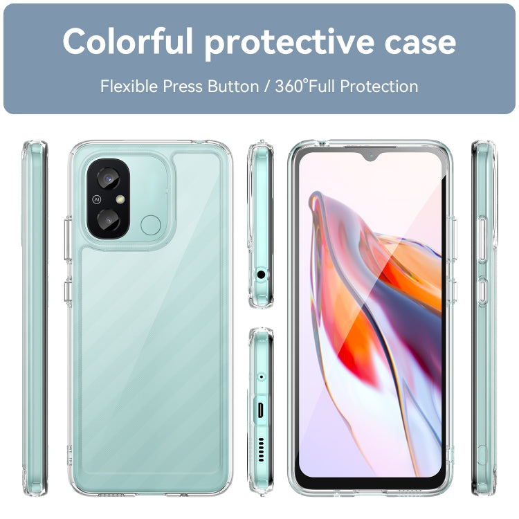For Xiaomi Redmi 12C Colorful Series Acrylic + TPU Phone Case(Transparent)