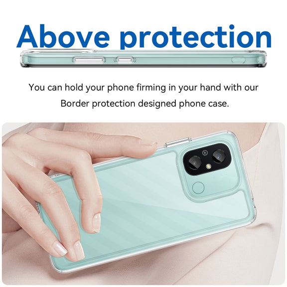 For Xiaomi Redmi 12C Colorful Series Acrylic + TPU Phone Case(Transparent)
