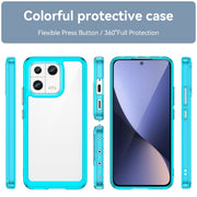 For Xiaomi 13 Colorful Series Acrylic + TPU Phone Case(Transparent Blue)