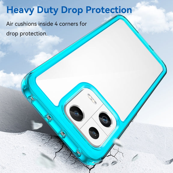 For Xiaomi 13 Colorful Series Acrylic + TPU Phone Case(Transparent Blue)