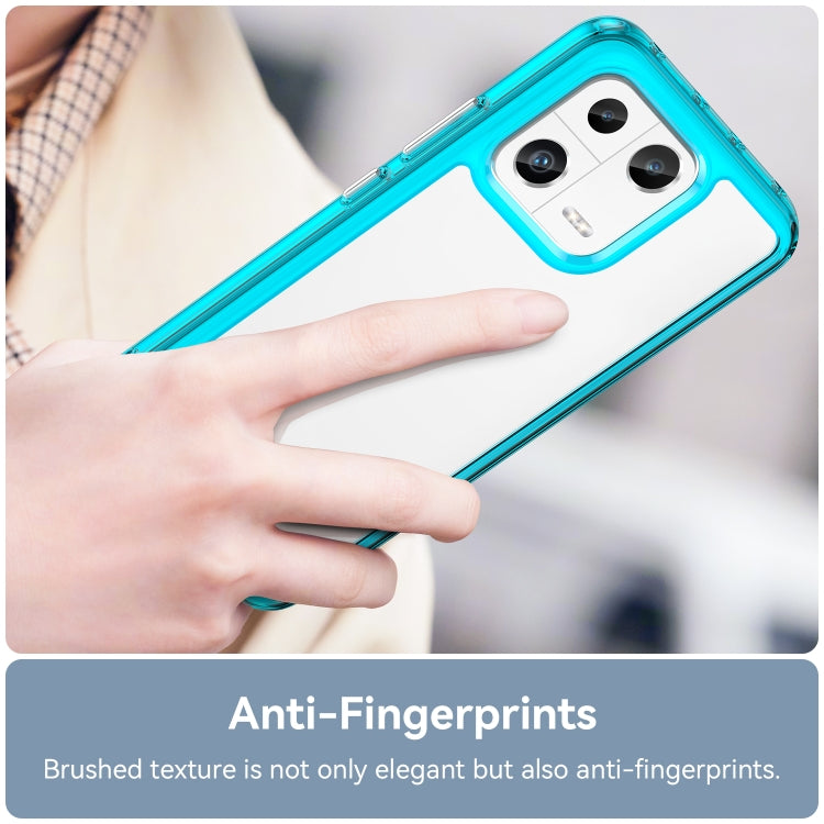 For Xiaomi 13 Colorful Series Acrylic + TPU Phone Case(Transparent Blue)
