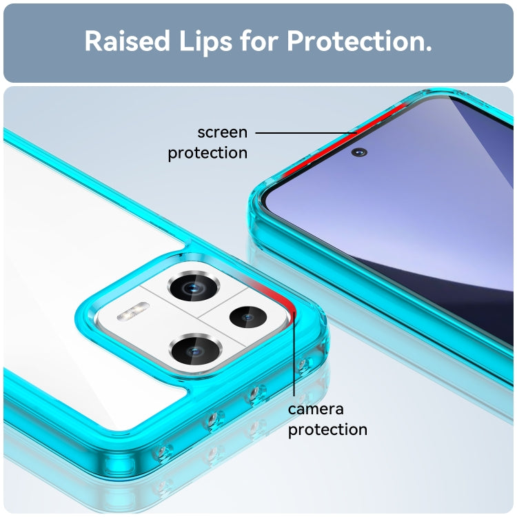 For Xiaomi 13 Colorful Series Acrylic + TPU Phone Case(Transparent Blue)