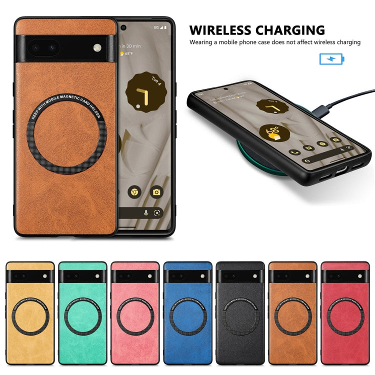 For Google Pixel 6A Solid Color Leather Phone Case(Red)