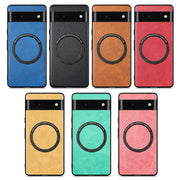 For Google Pixel 6A Solid Color Leather Phone Case(Red)