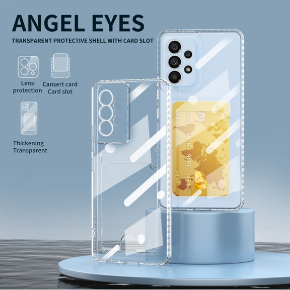 For Samsung Galaxy A54 5G Card Bag Shockproof Transparent Phone Case(Transparent)