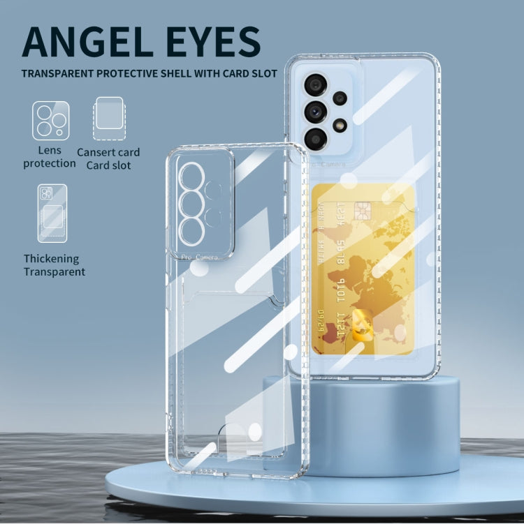 For Samsung Galaxy A54 5G Card Bag Shockproof Transparent Phone Case(Transparent)