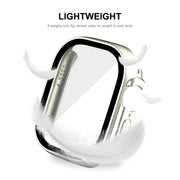 For Apple Watch Ultra / Ultra 2 49mm ENKAY Hat-Prince Water-resistant Full Coverage PC Frame + 9H Tempered Glass Case(White)