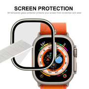 For Apple Watch Ultra / Ultra 2 49mm ENKAY Hat-Prince Water-resistant Full Coverage PC Frame + 9H Tempered Glass Case(Transparent)