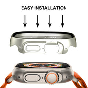 For Apple Watch Ultra / Ultra 2 49mm ENKAY Hat-Prince Water-resistant Full Coverage PC Frame + 9H Tempered Glass Case(White)