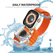For Apple Watch Ultra / Ultra 2 49mm ENKAY Hat-Prince Water-resistant Full Coverage PC Frame + 9H Tempered Glass Case(White)