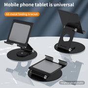 JUNSUNMAY 360 Degrees Rotating Foldable Laptop Desktop Holder Height / Angle Adjustable(Silver)