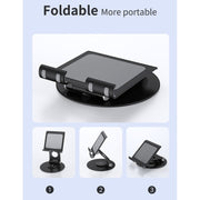 JUNSUNMAY 360 Degrees Rotating Foldable Laptop Desktop Holder Height / Angle Adjustable(Silver)