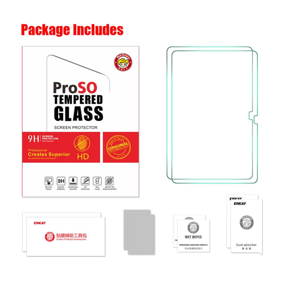 For Samsung Galaxy Tab S8+ 12.4 2pcs ENKAY 0.33mm Explosion-proof Tempered Glass Film