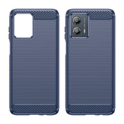 For Motorola Moto G53 5G Brushed Texture Carbon Fiber TPU Phone Case(Blue)