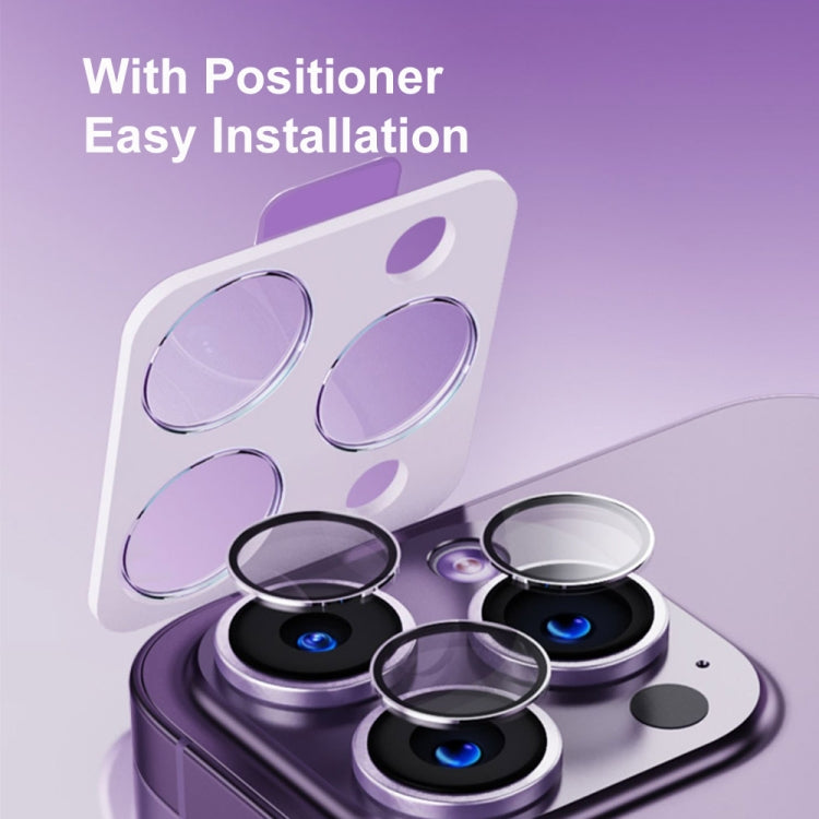 For iPhone 14 / 14 Plus ENKAY Hat-Prince Tempered Individual Ring Camera Glass Film with Positioner