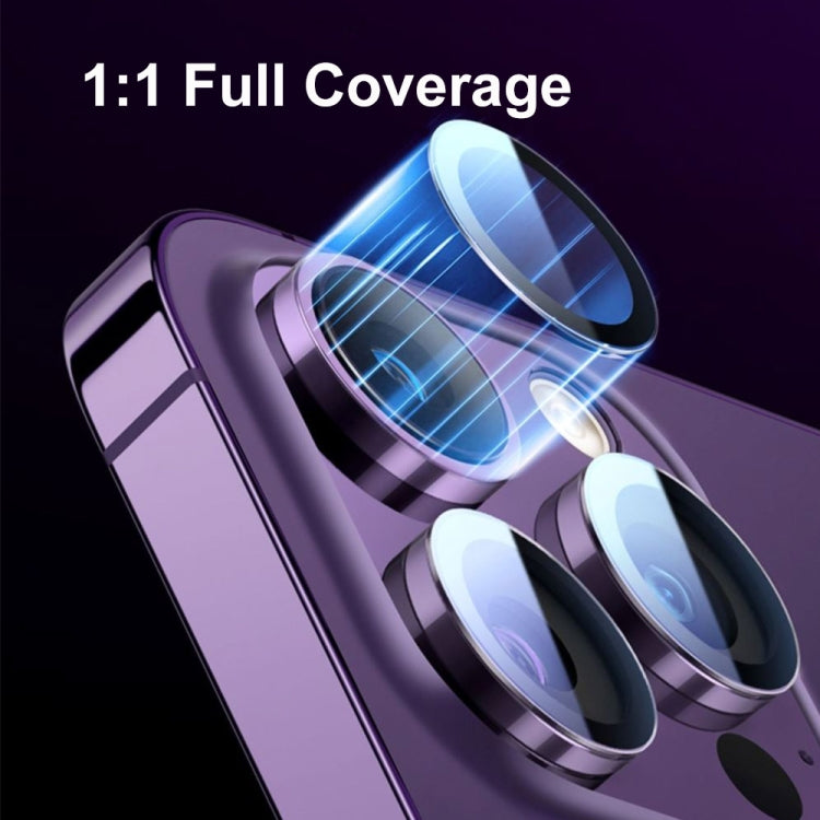 For iPhone 14 / 14 Plus ENKAY Hat-Prince Tempered Individual Ring Camera Glass Film with Positioner
