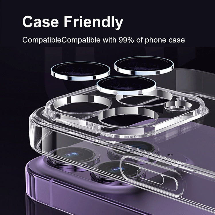 For iPhone 14 / 14 Plus ENKAY Hat-Prince Tempered Individual Ring Camera Glass Film with Positioner