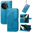 For OnePlus 11 Butterfly Love Flower Embossed Flip Leather Phone Case(Blue) - free shipping - PMC TechLife - Order now!