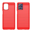 For Motorola Moto G73 Brushed Texture Carbon Fiber TPU Phone Case(Red) - free shipping - PMC TechLife - Order now!