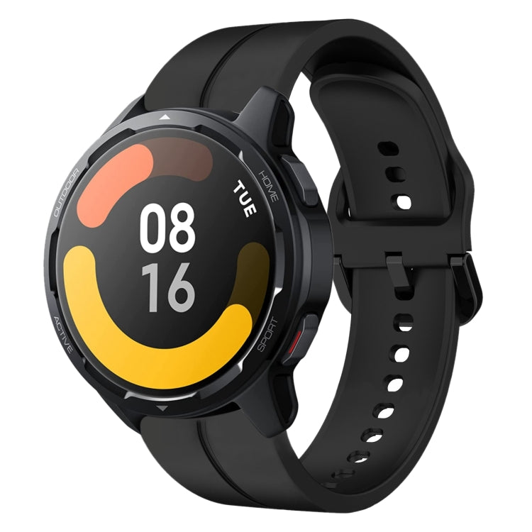 For Xiaomi MI Watch S1 Active 22mm Loop Silicone Watch Band(Black)