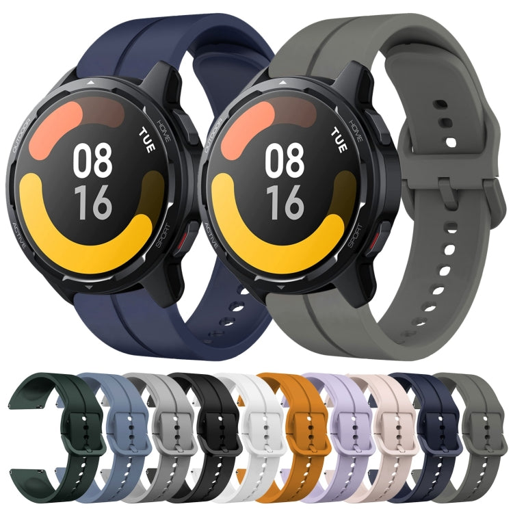 For Xiaomi MI Watch S1 Active 22mm Loop Silicone Watch Band(Black)