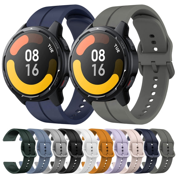 For Xiaomi MI Watch S1 Active 22mm Loop Silicone Watch Band(Black)