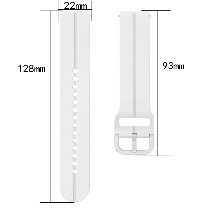 For Xiaomi MI Watch S1 Active 22mm Loop Silicone Watch Band(Black)