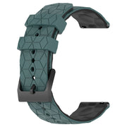 For Xiaomi MI Watch S1 Active 22mm Football Pattern Two-Color Silicone Watch Band(Olive Green + Black)