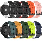 For Xiaomi MI Watch S1 Active 22mm Football Pattern Two-Color Silicone Watch Band(Olive Green + Black)