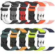 For Xiaomi MI Watch S1 Active 22mm Football Pattern Two-Color Silicone Watch Band(Olive Green + Black)
