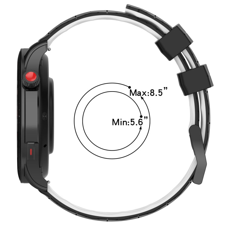 For Xiaomi MI Watch S1 Active 22mm Football Pattern Two-Color Silicone Watch Band(Olive Green + Black)