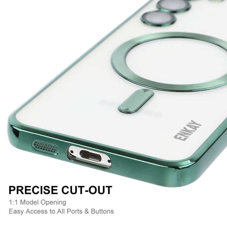 For Samsung Galaxy S23+ 5G ENKAY Electroplated MagSafe Shockproof TPU Phone Case with Lens Film(Pink)